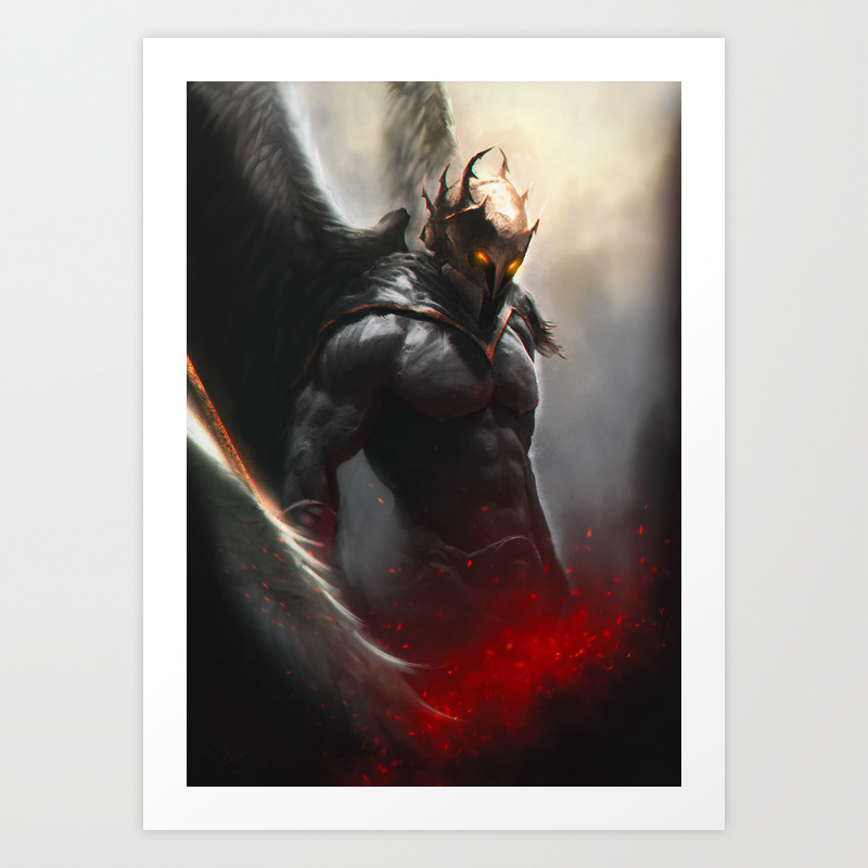 Dark Angel Phoenix Art Print By Bohy Society6