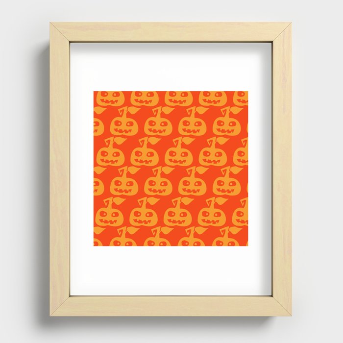 Halloween Pumpkin Background 04 Recessed Framed Print