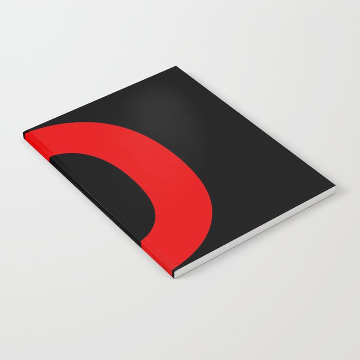 Letter D (Red & Black) Notebook