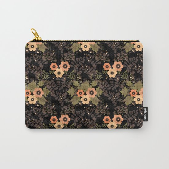 The floral pattern . Carry-All Pouch