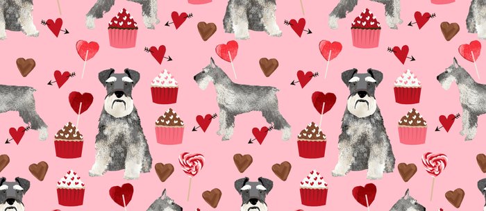 Schnauzer valentines day cupcakes love hearts schnauzers must have