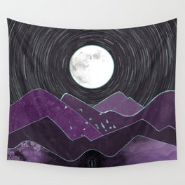 Mountain Marble Ultra Violet Teal Wall Tapestry