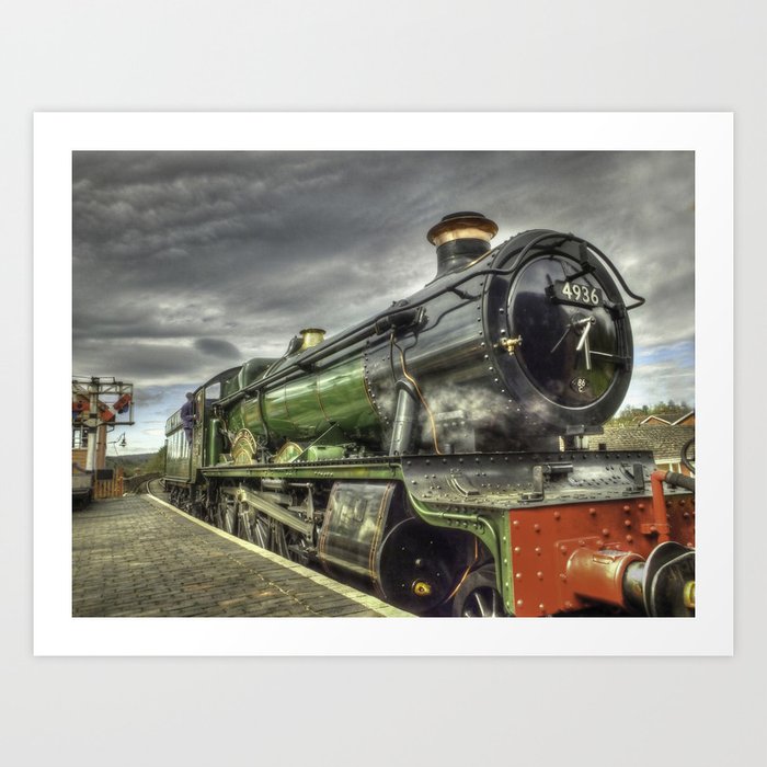 Steam Locomotive 4936 Kinlet Hall Art Print