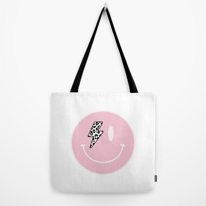  6 Pieces Preppy Tote Bags Cute Tote Bags Aesthetic Bag Pink  Happy Face Canvas Tote Bag for Women Reusable Inspirational Gifts for Women  Beach Bags Grocery Bags : Home & Kitchen