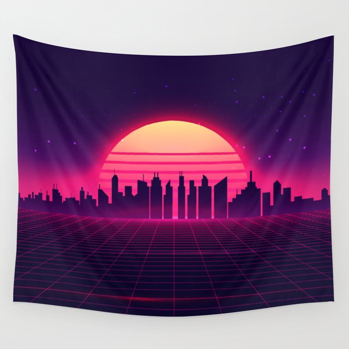 Vaporwave wall tapestry outlet