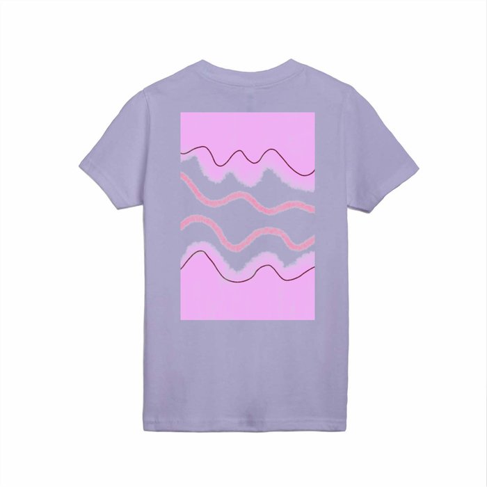 Pink abstract pastel watercolor art Kids T Shirt