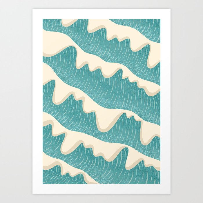 Rolling Waves Art Print