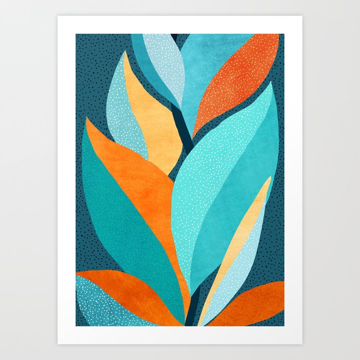 Abstract Tropical Foliage Art Print