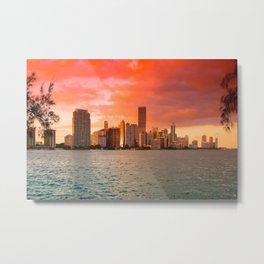 Miami Sunset Metal Print