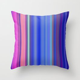 blue vertical stripes Throw Pillow
