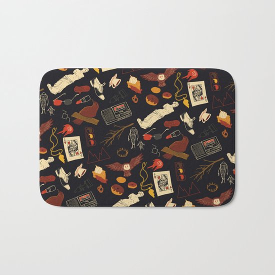"Twin Peaks" Pattern Design Bath Mat