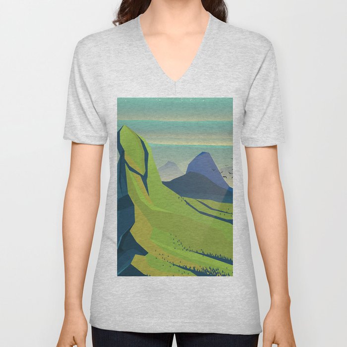Grand Landscape V Neck T Shirt