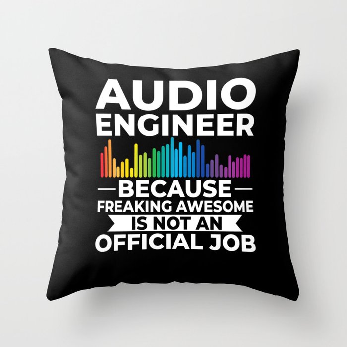 Audio Engineer Sound Guy Engineering Music Throw Pillow