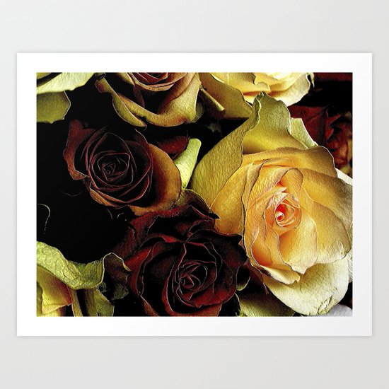 LOVE over GOLD Art Print