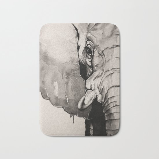 Watercolour Elephant Bath Mat