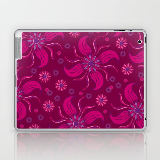 Floral Obscura Wine Laptop & iPad Skin