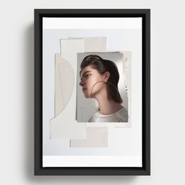 Layering - Paper/Photography Collage Framed Canvas