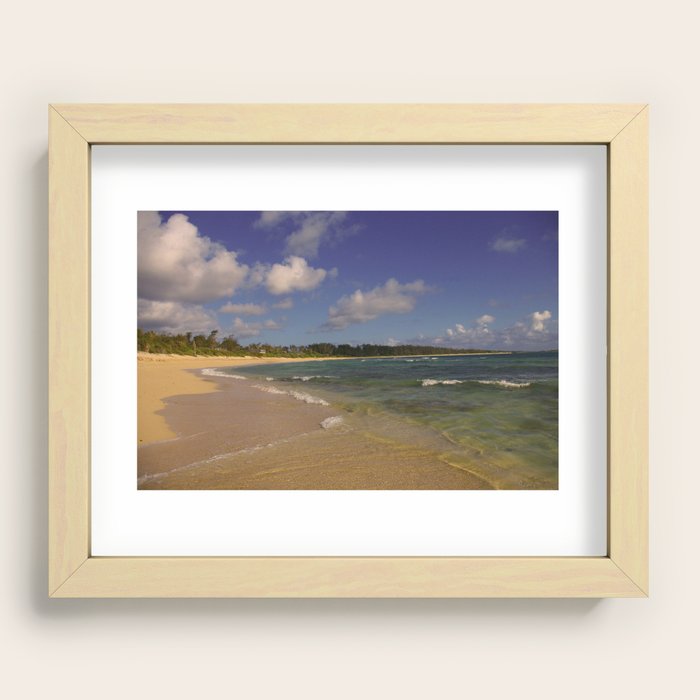 BEAUTIFUL OAHU BEACH Recessed Framed Print