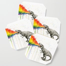 T-Rex Dinosaur Vomits Rainbow Coaster
