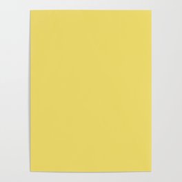 LEMON SHERBET pastel solid color  Poster