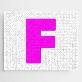 F (Magenta & White Letter) Jigsaw Puzzle