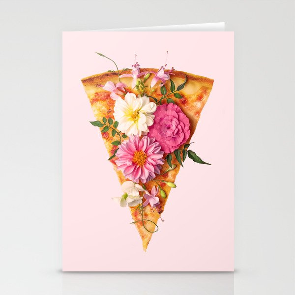 FLORAL PIZZA Stationery Cards