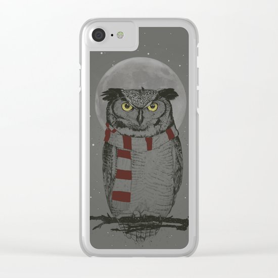 Winter owl Clear iPhone Case