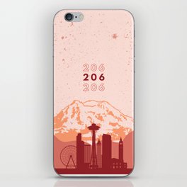 Seattle 206 iPhone Skin