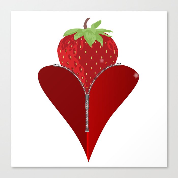 Love Strawberry Canvas Print