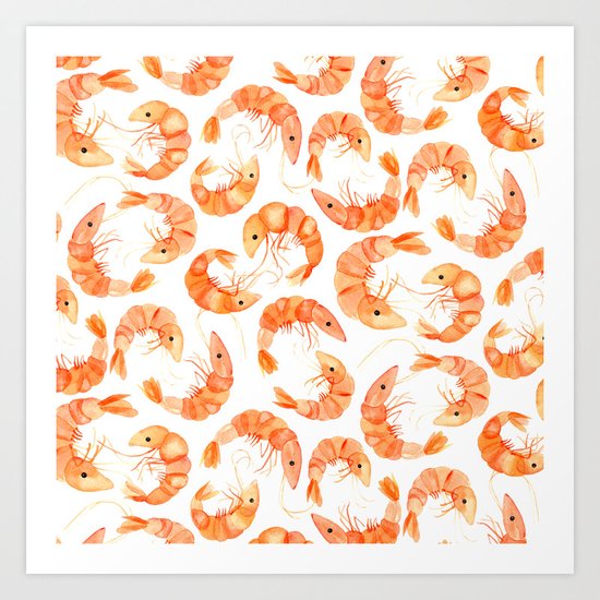 Shrimp Art Print