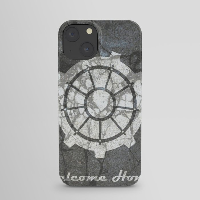 Fallout inspired welcome home, vault door, print, poster, wall art, neutral iPhone Case