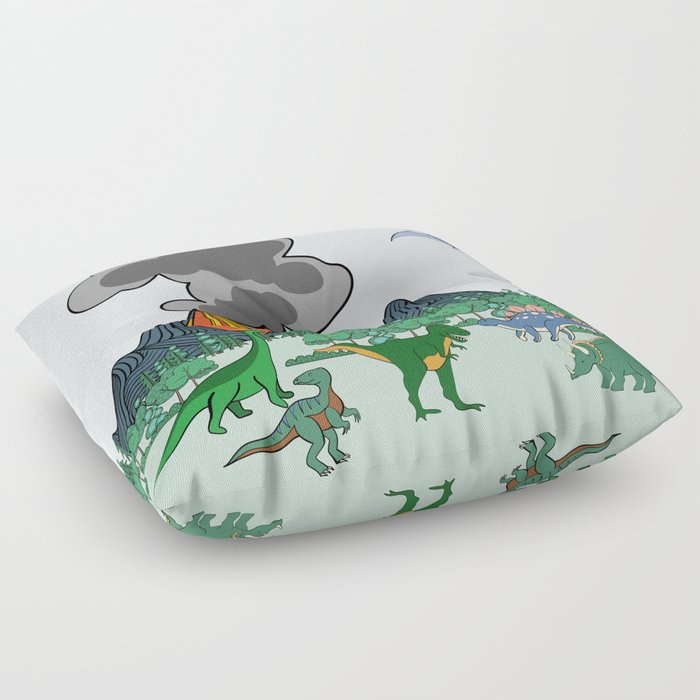 Dino Scene Floor Pillow