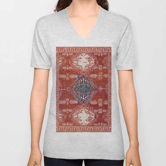 Bohemian Design V Neck T Shirt
