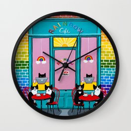 The Rainbow Cafe Wall Clock