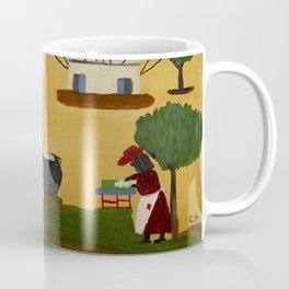 African American Masterpiece 'The Wash' portrait painting by Clementine Hunter   Mug