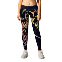 Astronaut in Deep Space Walk with Sun Reflection Leggings