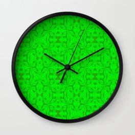 Cloud Dust Bright Green Wall Clock