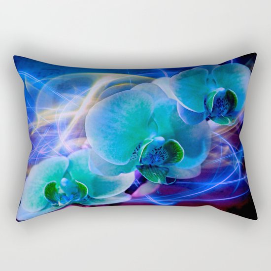 Prismatic Orchid Swirl Rectangular Pillow
