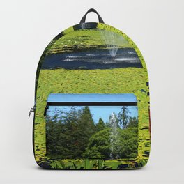 Van Dusen Botanical Garden Backpack | Apparel, Wallart, Color, Homedecor, Photo, Landscape, Digital, Gardenpond, Nature, Canada 