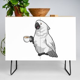 Parrot with Cup of Coffee Credenza