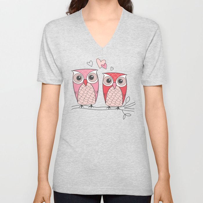 Love Birds V Neck T Shirt
