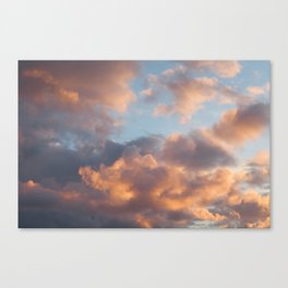 Peach Clouds Canvas Print