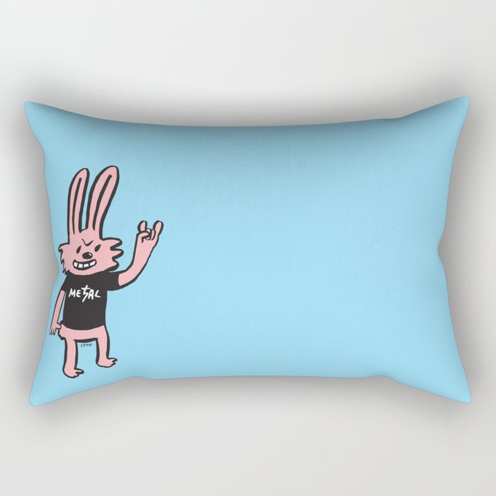 Metal Bunny Rectangular Pillow