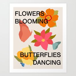 Flowers Blooming Art Print