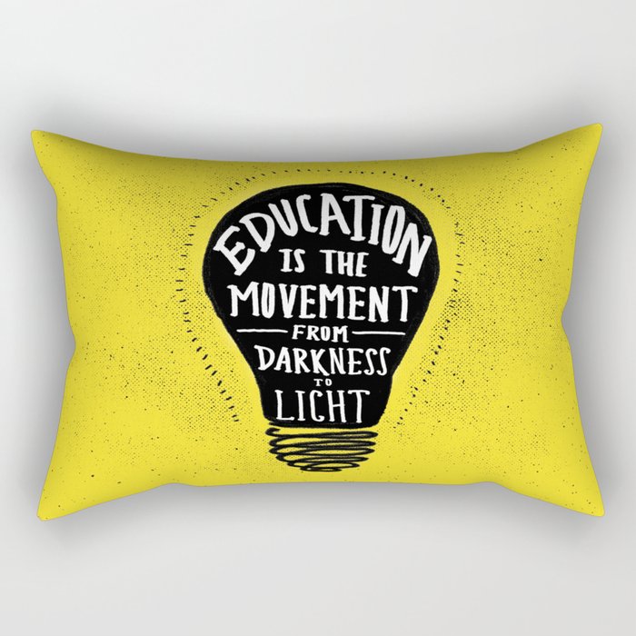 Education x Darkness to Light - Bright Yellow Edition  Rectangular Pillow