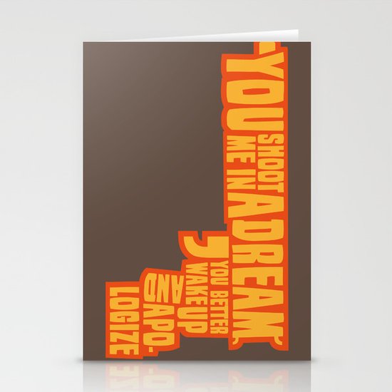 Shoot me in a dream Stationery Cards