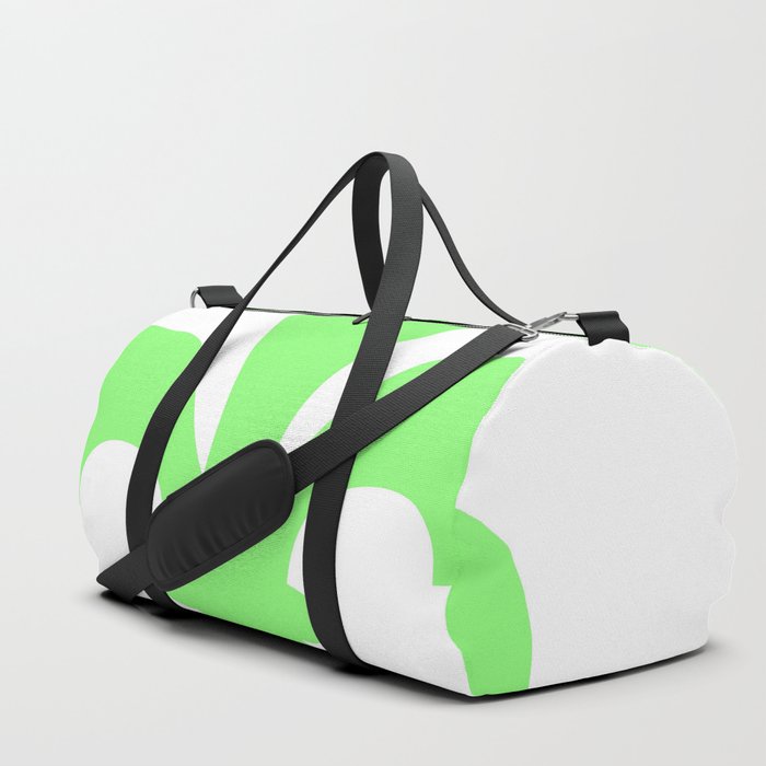 Fleur de Lis (Light Green & White) Duffle Bag