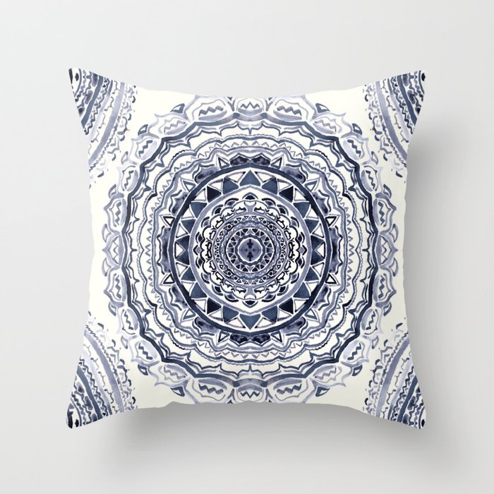 Supernova In Navy Dark Blue Grey Throw Pillow Supernova In Navy Dark Blue Grey Throw Pillow