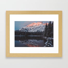 Mount Cascade Framed Art Print