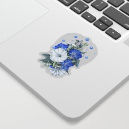 Morning Moon Flower Sticker